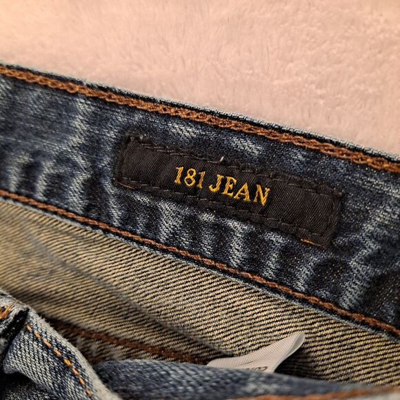 Lucky Brand 181 Jeans Mens 42x32 Blue Medium Wash Denim Relaxed Fit Straight Leg - Picture 4 of 12